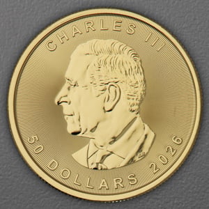 Goldmünze 1oz "Maple Leaf" aktueller Jahrgang (Kanada) - Miniaturansicht 2