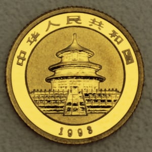 Goldmünze 1/20oz "Panda" 1993 (China) - Miniaturansicht 2