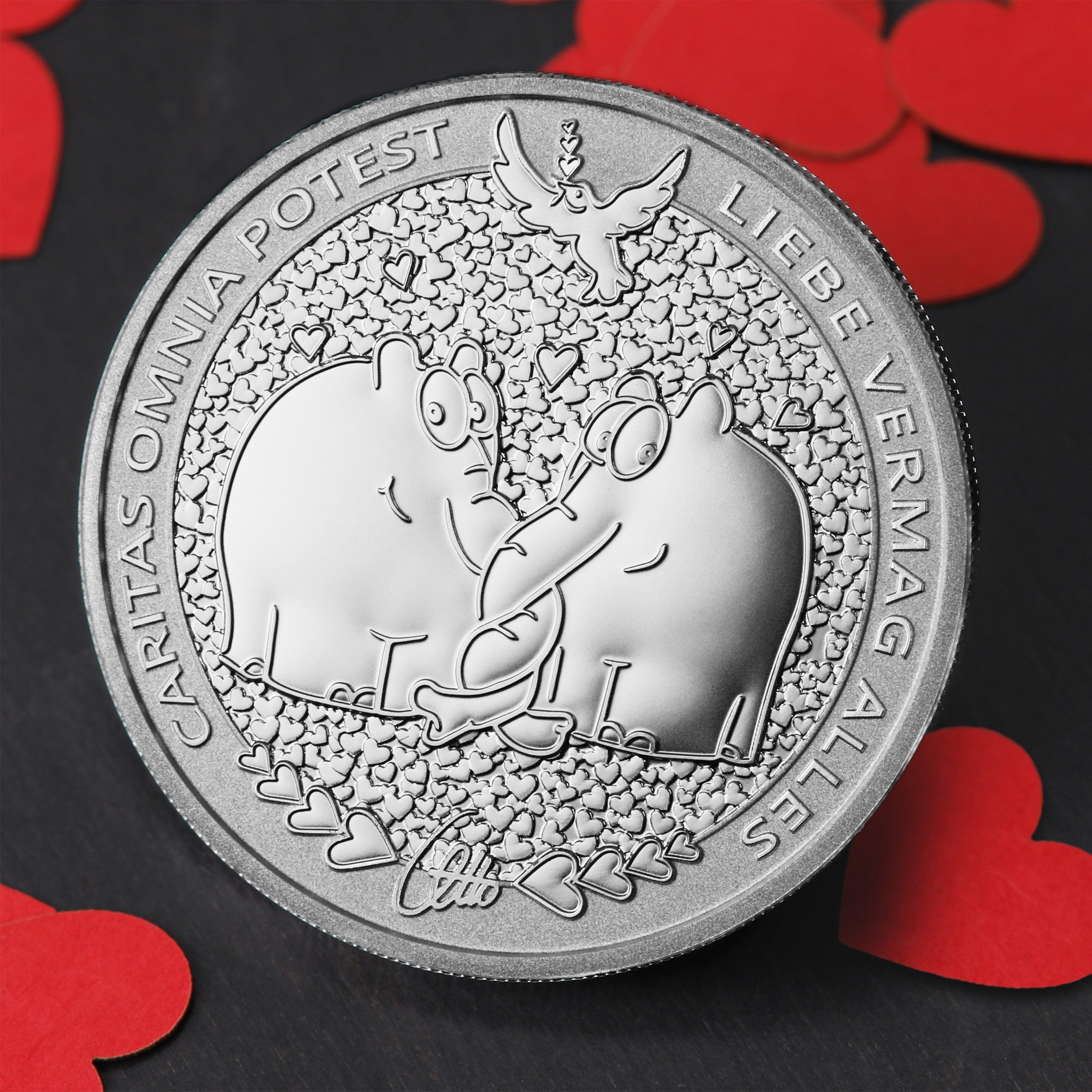 Silbermünze 1oz "Caritas Omnia Potest" 2024 Ottifanten – Rüsselfanten 19% (Tuvalu) - Detailansicht 4