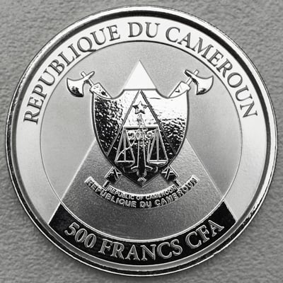 Silbermünze 1oz "Gepard" 2019 (Kamerun) - Miniaturansicht 2