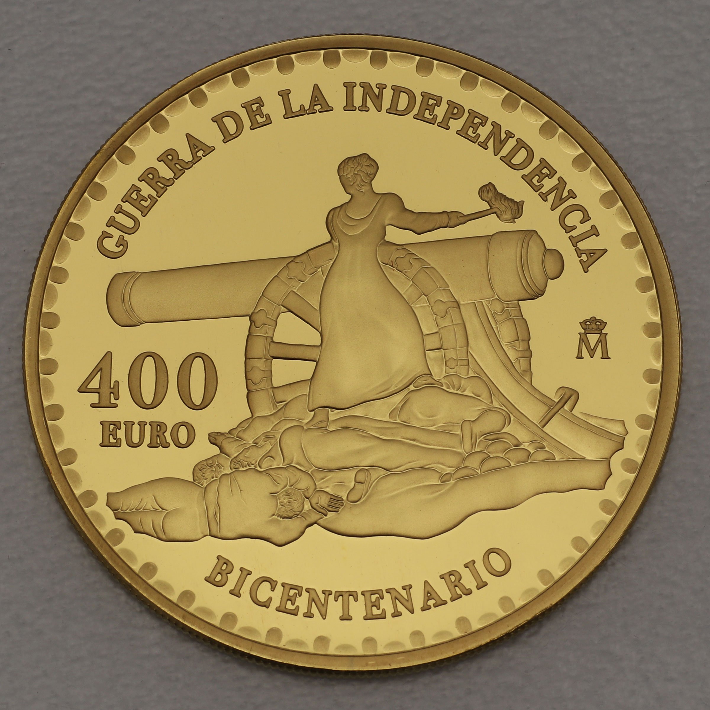 Goldmünze 400 Euro "Unabhängigkeitskrieg" 2008 (Spanien) - Detailansicht 1