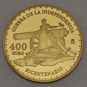 Goldmünze 400 Euro "Unabhängigkeitskrieg" 2008 (Spanien) - Miniaturansicht 2