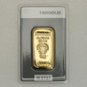 Goldbarren 100g HERAEUS gegossen - Miniaturansicht 5