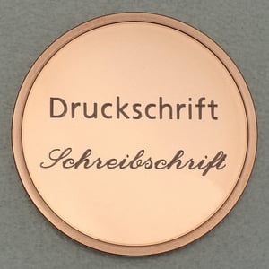 Kupfermedaille "Papa, du bist der Beste" Gravurmedaille - Miniaturansicht 3