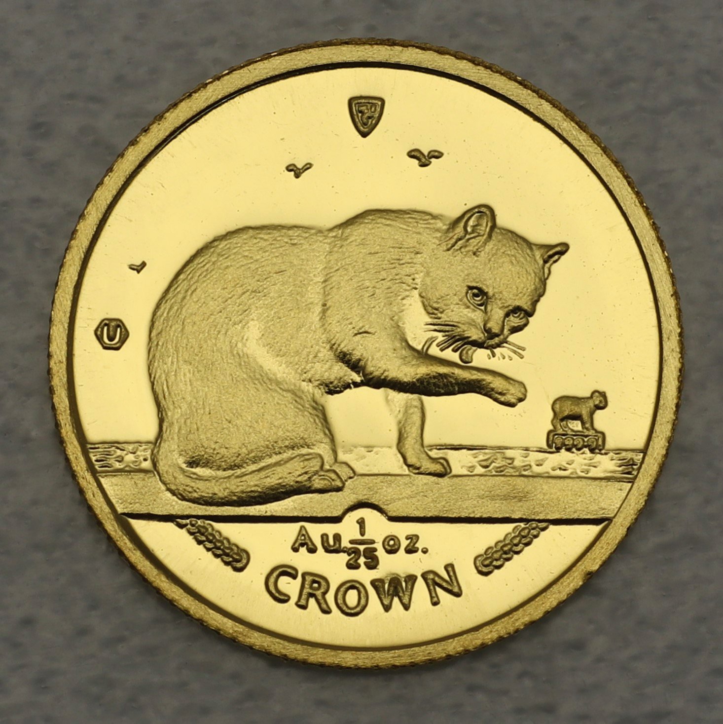 Goldmünze 1/25oz "British Blue Cat" 1999 Cats (Isle of Man) - Hauptansicht