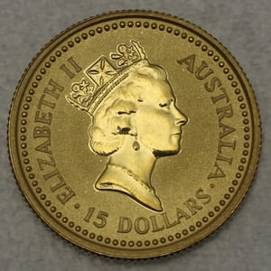 Goldmünze 1/10oz "Känguru" 1990 Australian Nugget (Australien) - Miniaturansicht 2