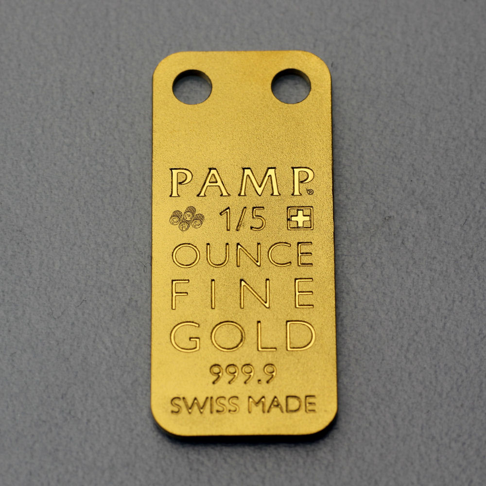 Gold-Schmuckbarren 1/5oz "Dolphin/Delfin" PAMP - Detailansicht 2