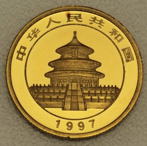 Goldmünze 1/4oz "Panda" 1997 (China) - Miniaturansicht 2