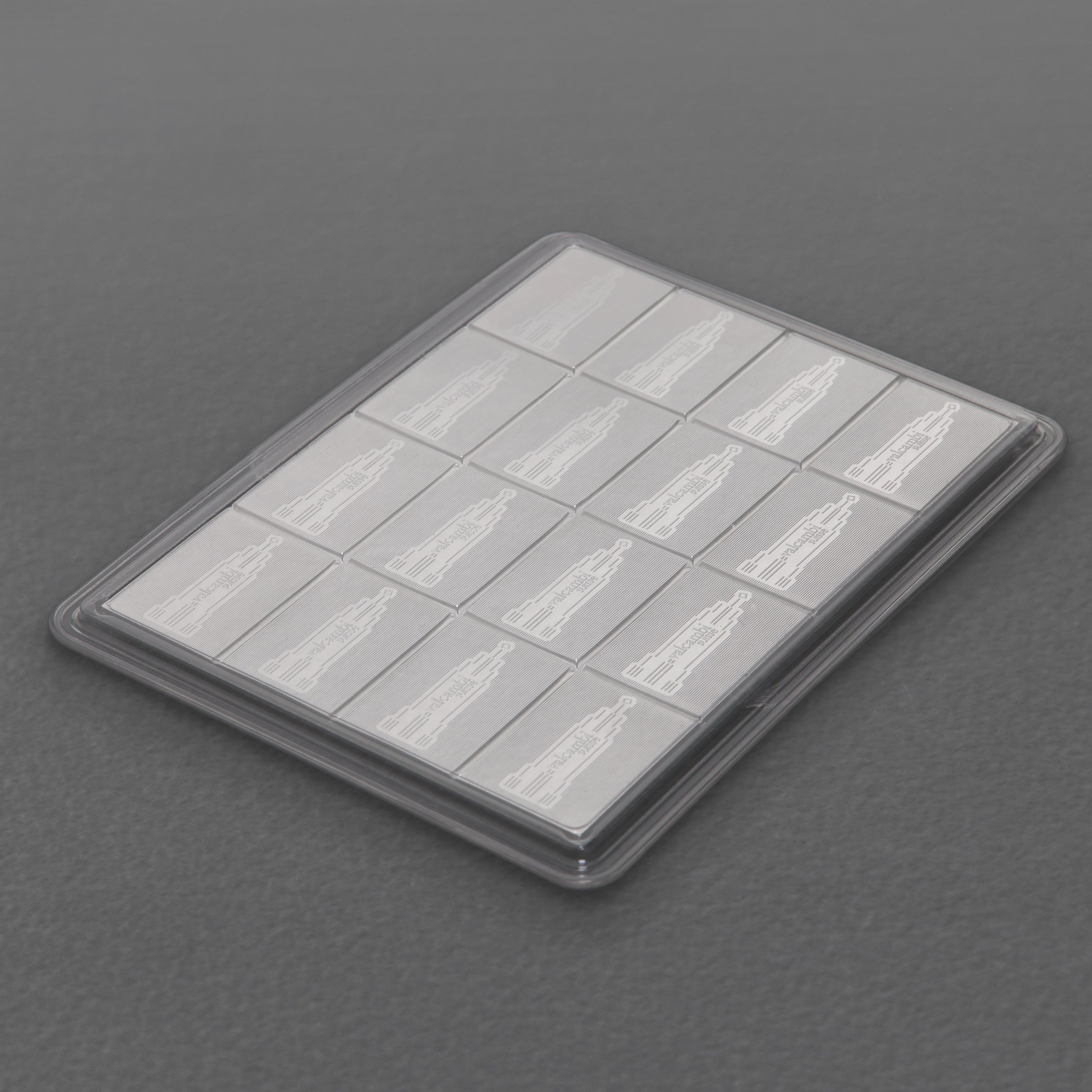 Silbertafel 16 x 1/4oz VALCAMBI "Skyline" CombiBar - Detailansicht 5