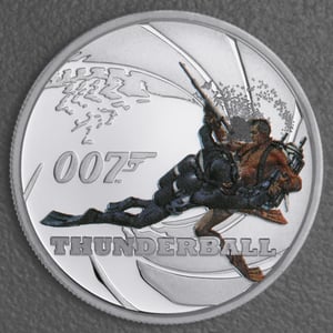 Silbermünzen 1oz + 6 x 1/2oz "Sean Connery" 2024 (PP/kol./verg.) Set – 7-teilig James Bond (Tuvalu) - Miniaturansicht 9