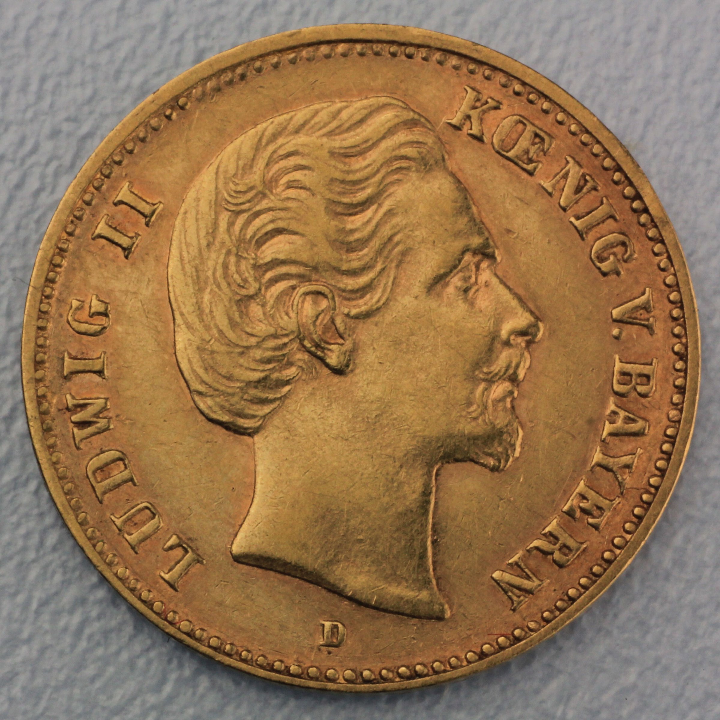 Goldmünze 5 Mark "Ludwig II." (Bayern) - Hauptansicht