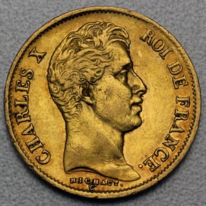Goldmünze 40 Francs "Charles X." (Frankreich) - Hauptansicht