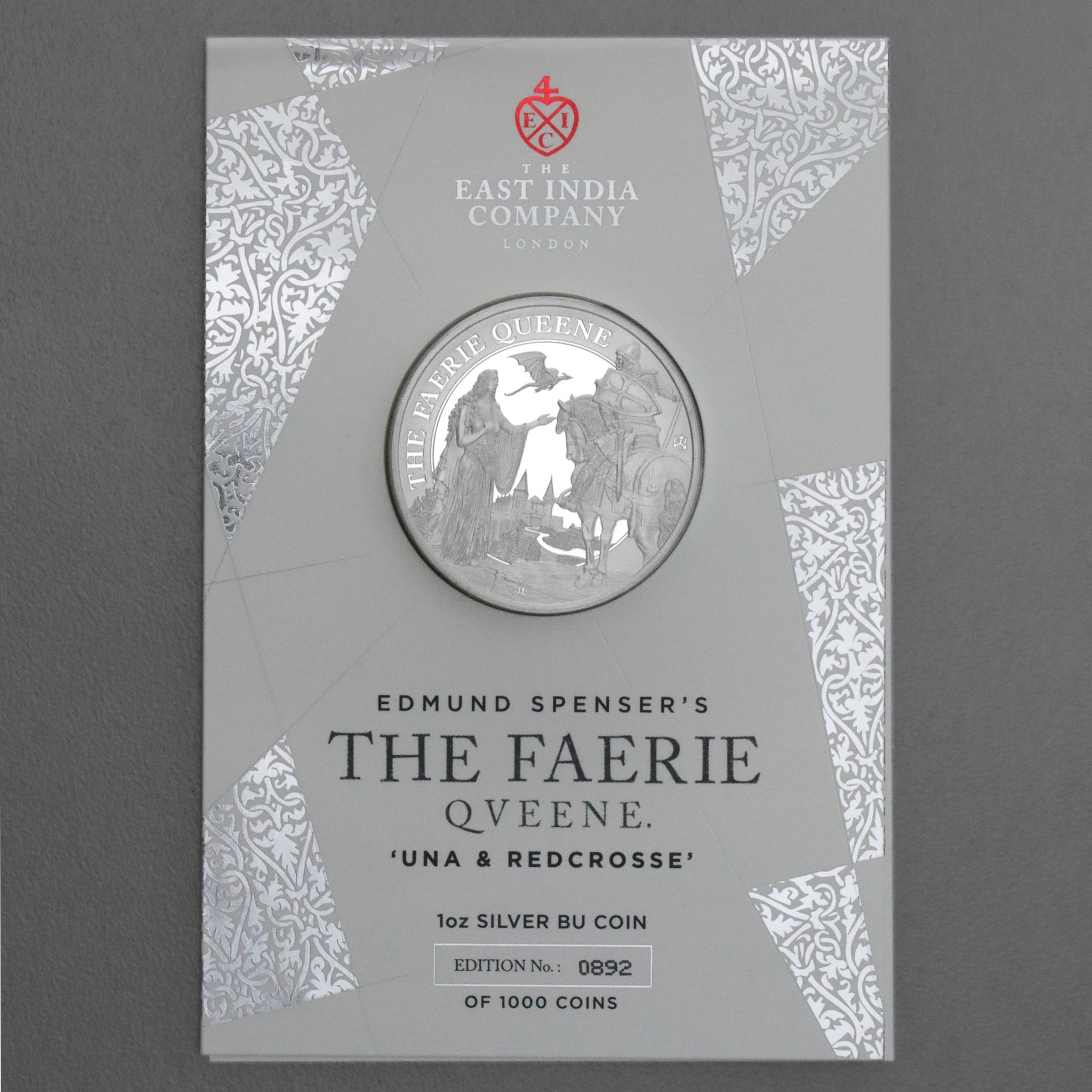 Silbermünze 1oz "Una and Redcrosse" 2023 in Card The Faerie Queene (St. Helena) - Hauptansicht