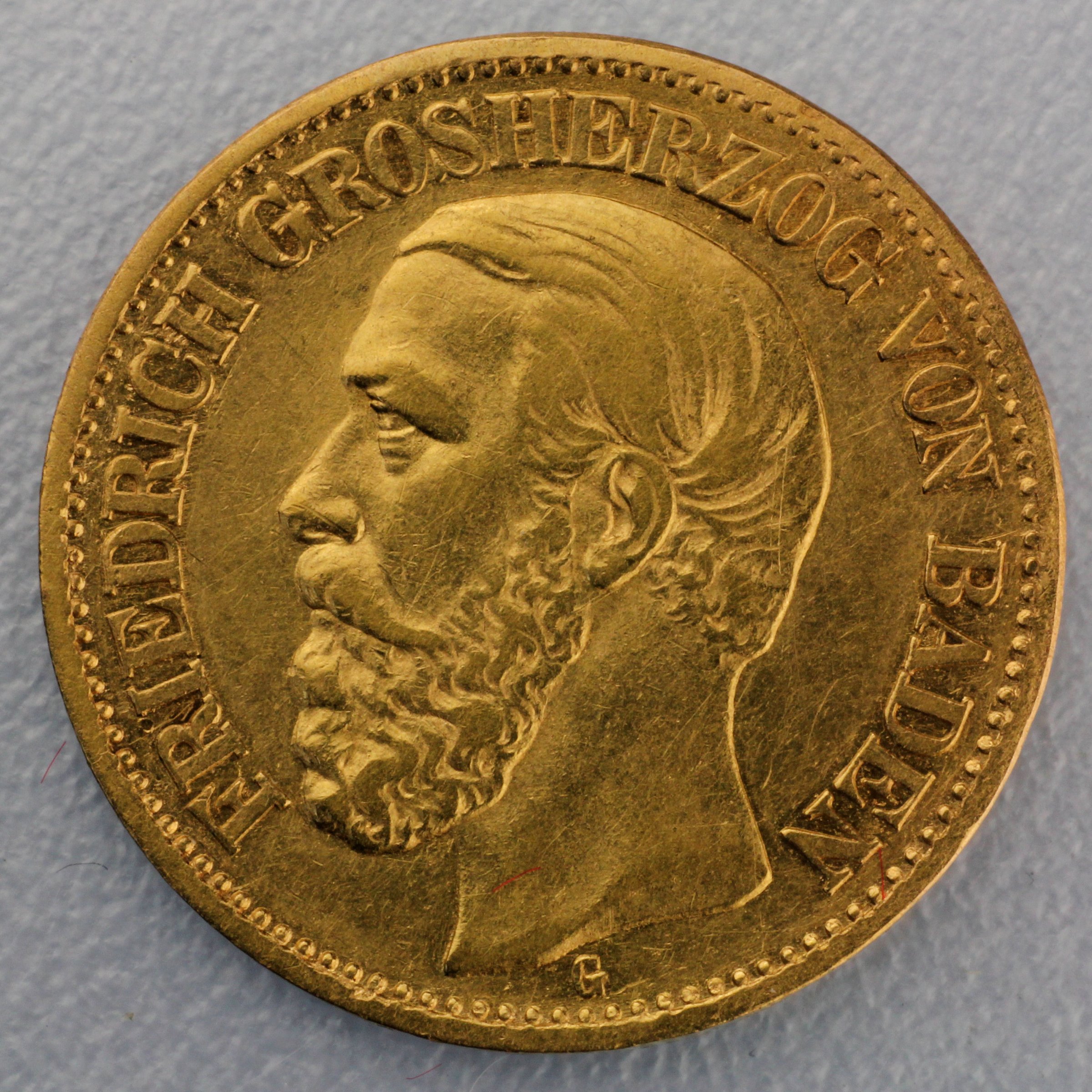 Goldmünze 10 Mark "Friedrich I." 1872-G J.183 (Baden) - Hauptansicht