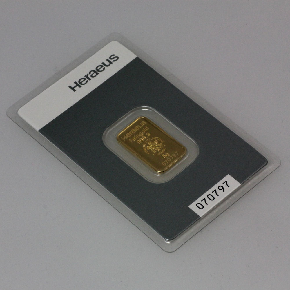 Goldbarren 5g "Kinebar" HERAEUS - Detailansicht 2