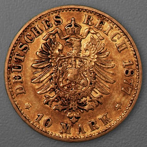 Goldmünze 10 Mark "Wilhelm I." 1877-B J.245 (Preußen) - Miniaturansicht 2