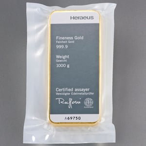 Goldbarren 1000g HERAEUS gegossen - Miniaturansicht 3