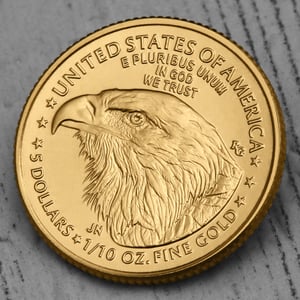 Goldmünze 1/10oz "American Eagle" aktueller Jahrgang (USA) - Miniaturansicht 5