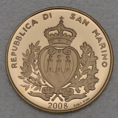 Goldmünze 2 Scudi "Pompeo Batoni" 2008 (PP) 300. Geburtstag (San Marino) - Miniaturansicht 2
