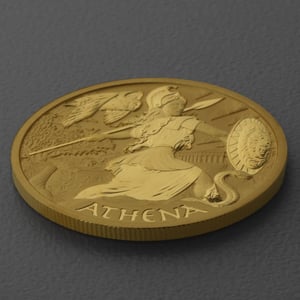 Goldmünze 1oz "Athena" 2022 Gods of Olympus (Tuvalu) - Miniaturansicht 3