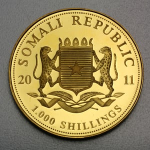 Goldmünze 1oz "Elefant" 2011 African Wildlife (Somalia) - Miniaturansicht 2
