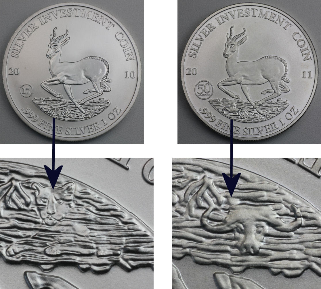Silbermünze 1oz "Springbock" 2010 (Malawi) - Detailansicht 2