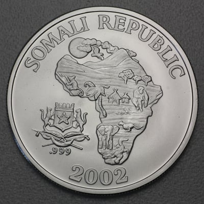 Silbermünze 1oz "Affe" 2002 The African Monkey (Somalia) - Miniaturansicht 2