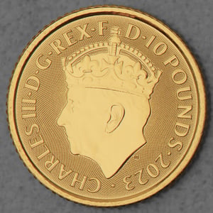 Goldmünze 1/10oz "Coronation Charles III." 2023 Coronation Coin (Großbritannien) - Miniaturansicht 2