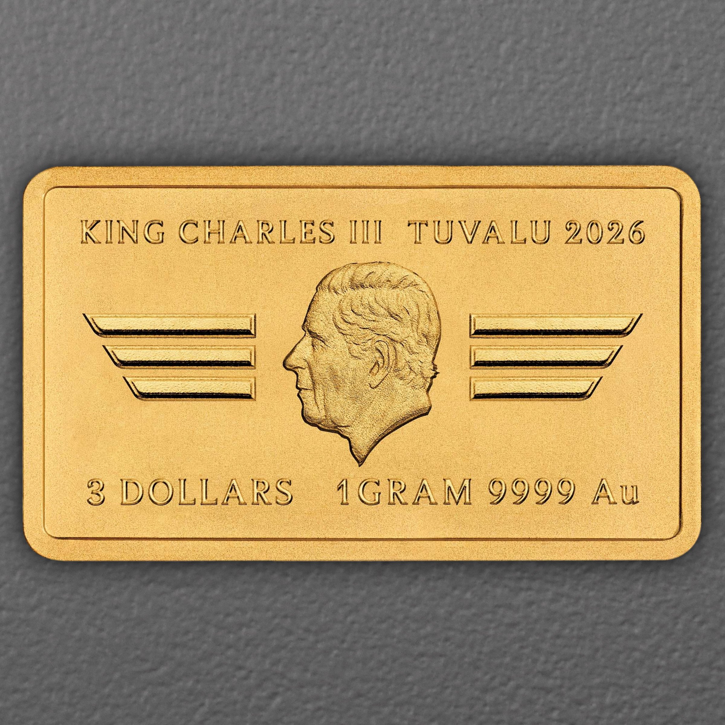 Gold Münzbarren 1g "40 Years of Top Gun" 2026 (Tuvalu) - Detailansicht 1