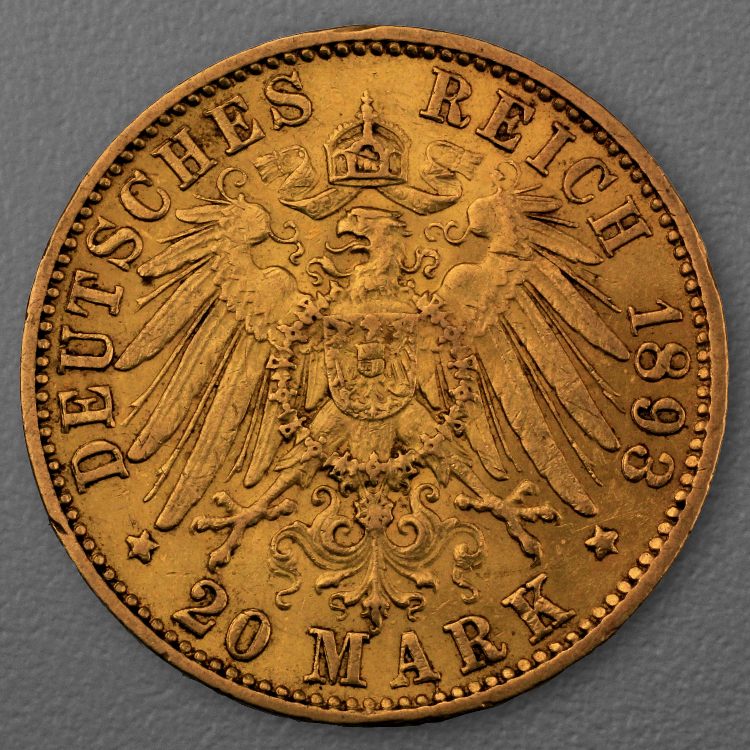 Goldmünze 20 Mark "Stadtwappen Hamburg" 1893-J J.212 (Hamburg) - Detailansicht 1