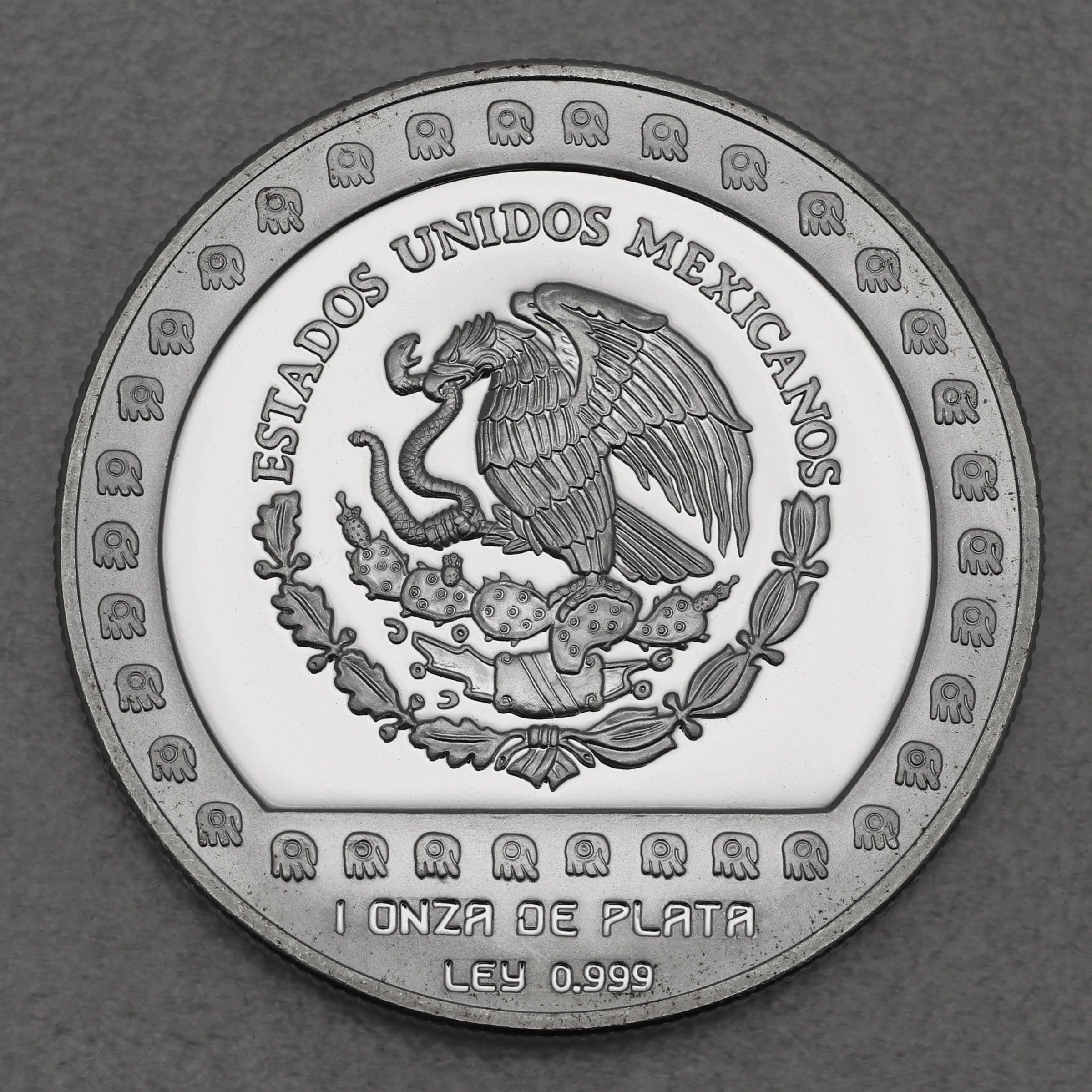 Silbermünze 1oz "Tlaloc" 1992 Präkolumbische Kulturen – Azteken (Mexiko) - Detailansicht 1