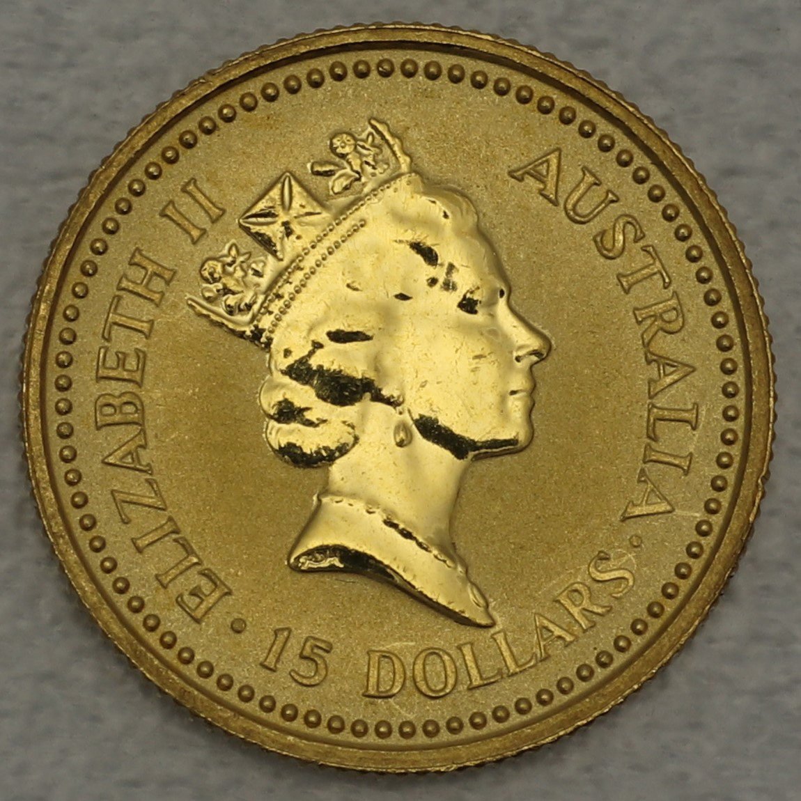 Goldmünze 1/10oz "Australian Nugget" 1989 (Australien) - Detailansicht 1
