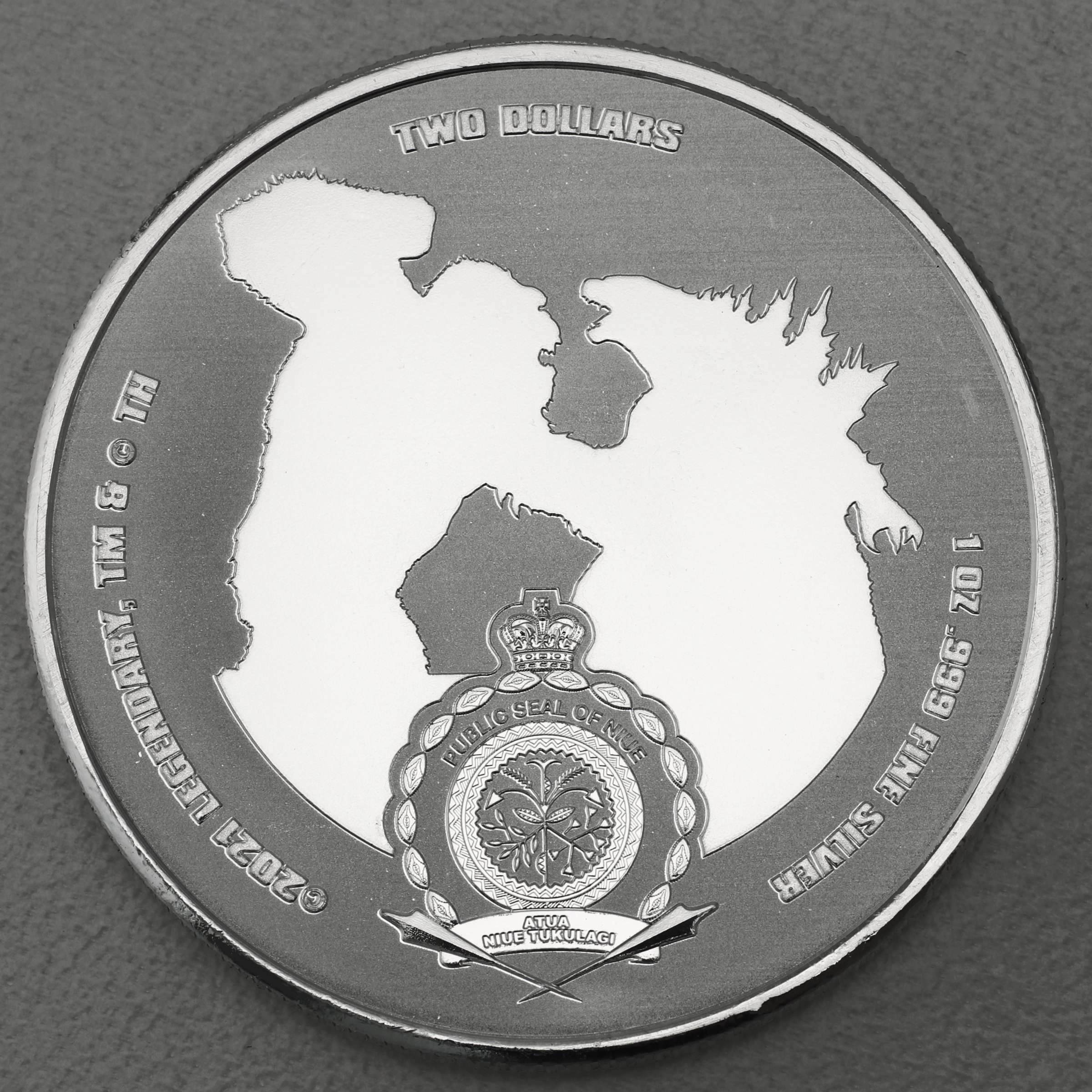 Silbermünze 1oz "Godzilla" 2021 (Niue) - Detailansicht 1