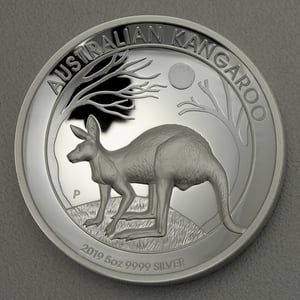 Silbermünze 5oz "Australian Kangaroo" 2019 (PP/HR) (Australien) - Miniaturansicht 1