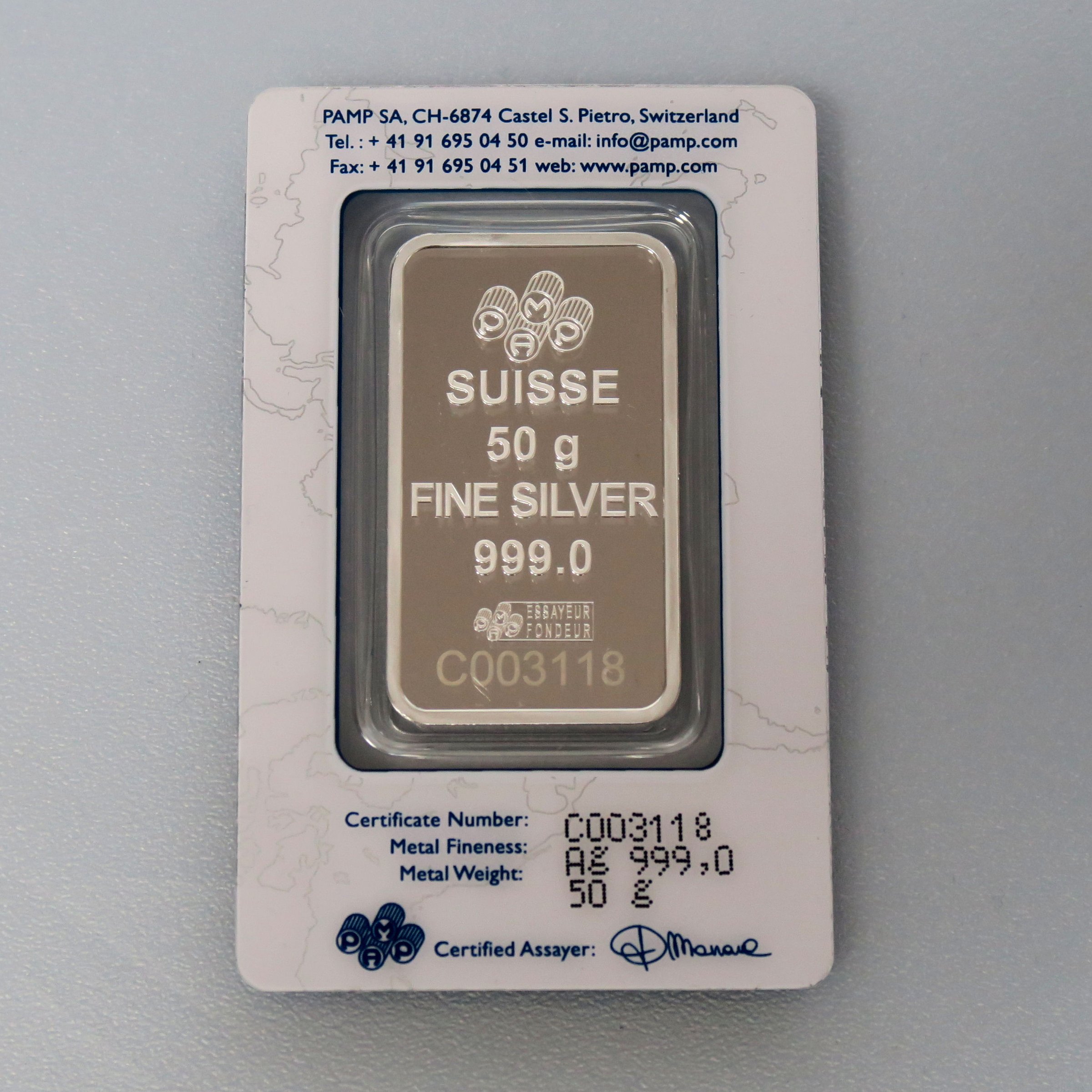 Silberbarren 50g "Fortuna" PAMP - Detailansicht 1