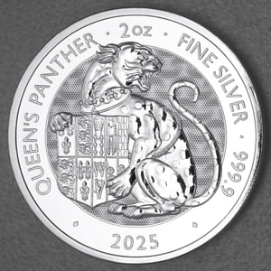 Silbermünze 2oz "Queen’s Panther" 2025 Royal Tudor Beasts 19% (Großbritannien) - Hauptansicht