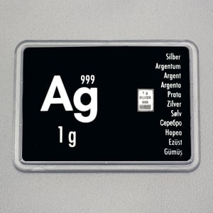 Silberbarren 1g "Ag International" (Motivbox) - Hauptansicht