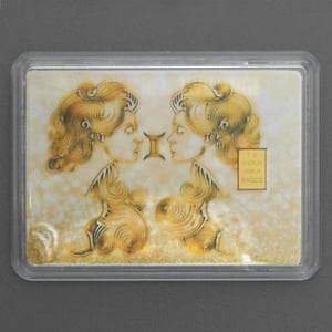 Goldbarren 1g "Sternzeichen: Zwillinge" (Flip) - Miniaturansicht 2