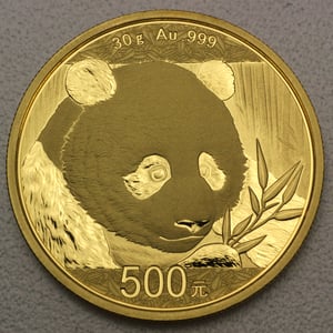 Goldmünze 30g "Panda" 2018 (China) - Hauptansicht
