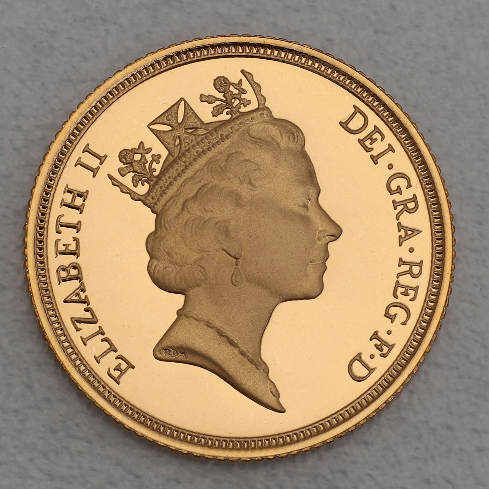Goldmünze 1 Sovereign "Elizabeth II." 1990 (PP) (Großbritannien) - Detailansicht 2
