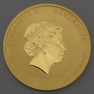 Goldmünze 1oz "Schwein" 2019 Lunar II – Year of the Pig (Australien) - Miniaturansicht 2