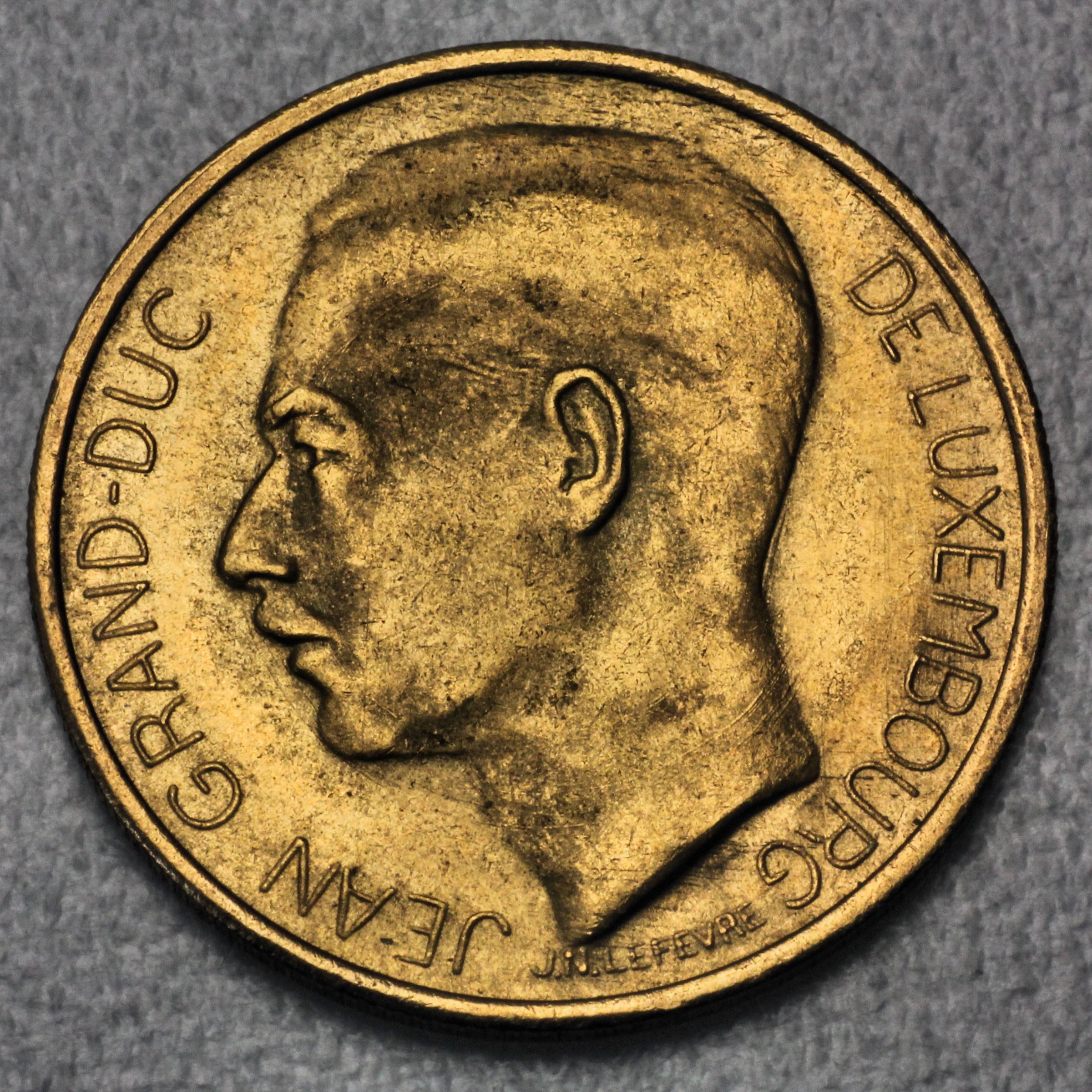 Goldmünze 20 Francs "Jean Grand-Duc – Krönung" (Luxemburg) - Detailansicht 1