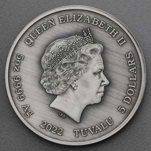 Silbermünze 5oz "Aphrodite" 2022 (AF) Gods of Olympus (Tuvalu) - Miniaturansicht 2