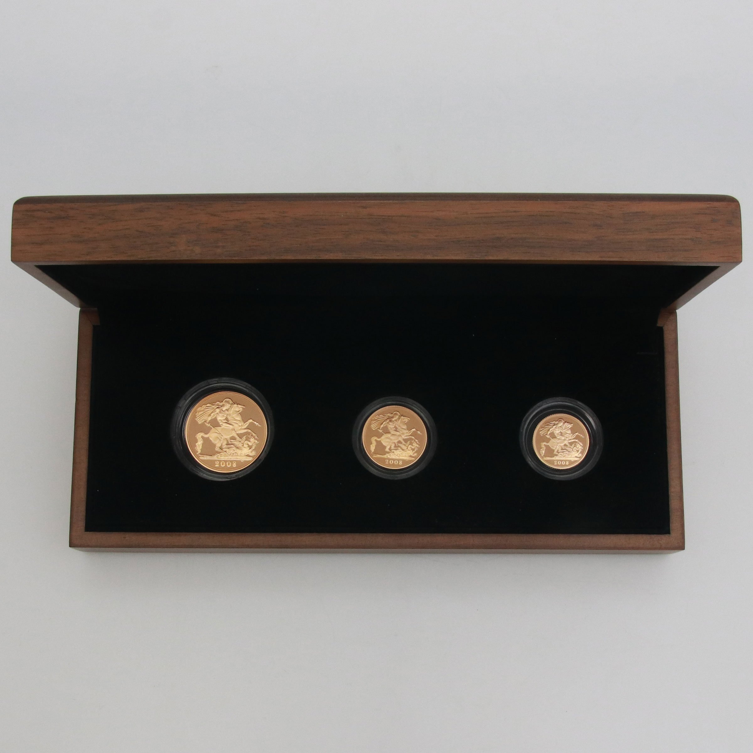 Goldmünzen "Gold Proof Sovereign" 2008 Set – 3-tlg. (Großbritannien) - Detailansicht 3