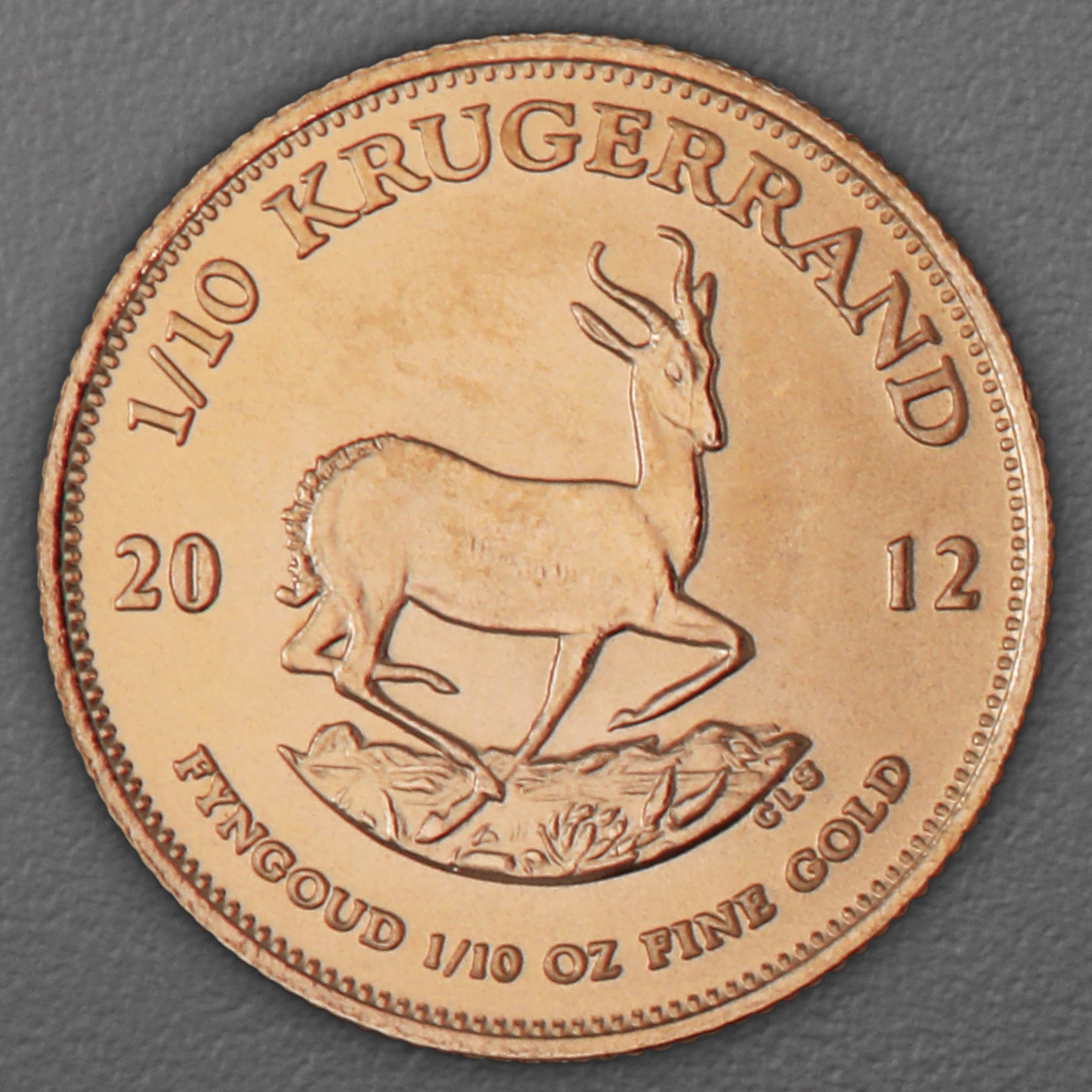 Goldmünze 1/10oz "Krügerrand" 2012 (Südafrika) - Hauptansicht