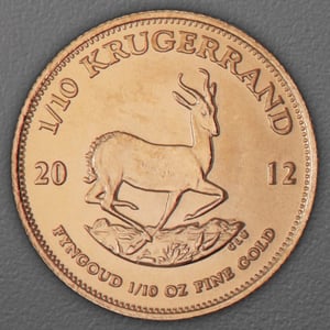 Goldmünze 1/10oz "Krügerrand" 2012 (Südafrika) - Hauptansicht