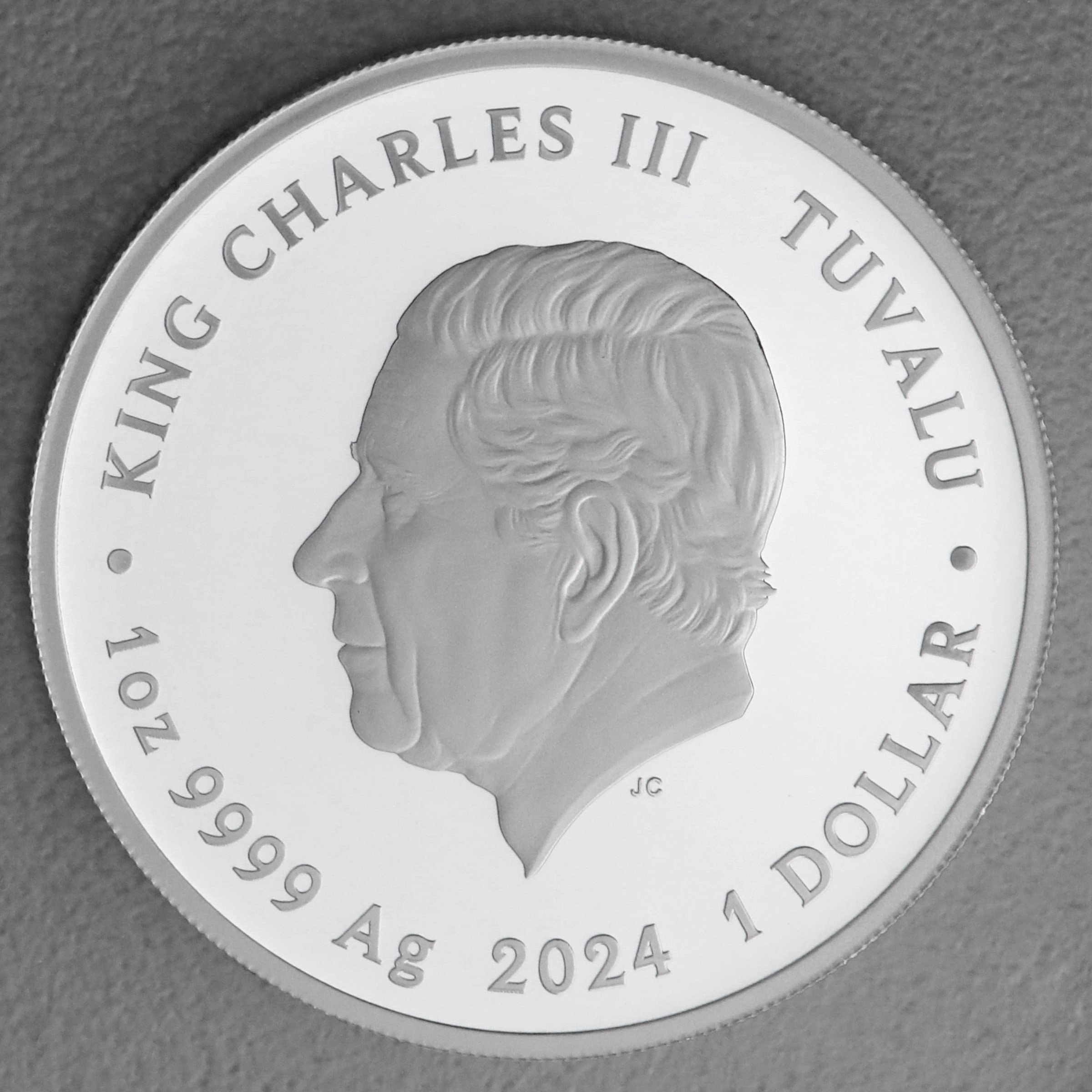 Silbermünze 1oz "Daniel Craig" 2024 (PP/koloriert) James Bond (Tuvalu) - Detailansicht 1