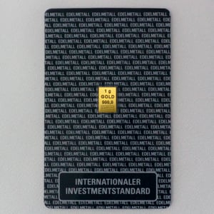 Goldbarren 1g Investmentblister - Hauptansicht