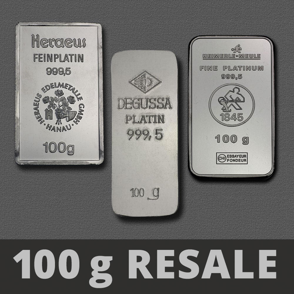 Platinbarren 100g (Resale) - Hauptansicht