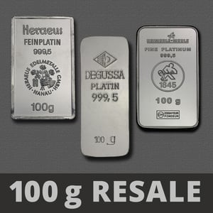 Platinbarren 100g (Resale) - Hauptansicht